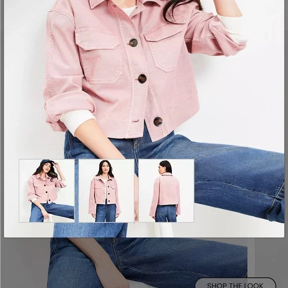 LOFT Dusty Rose Button-Up Jacket - Picture 8 of 9
